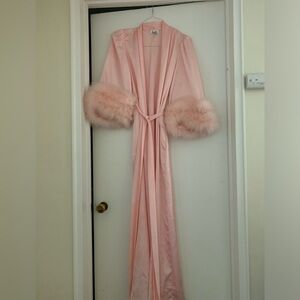 Vintage Pink Silk Robe